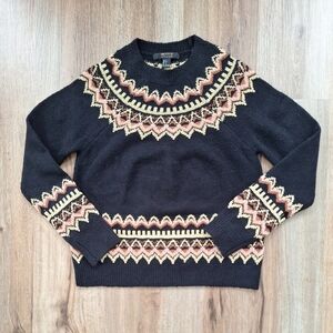 Forever 21 Womens Sweater Fair Isle Size Small Festive NYE